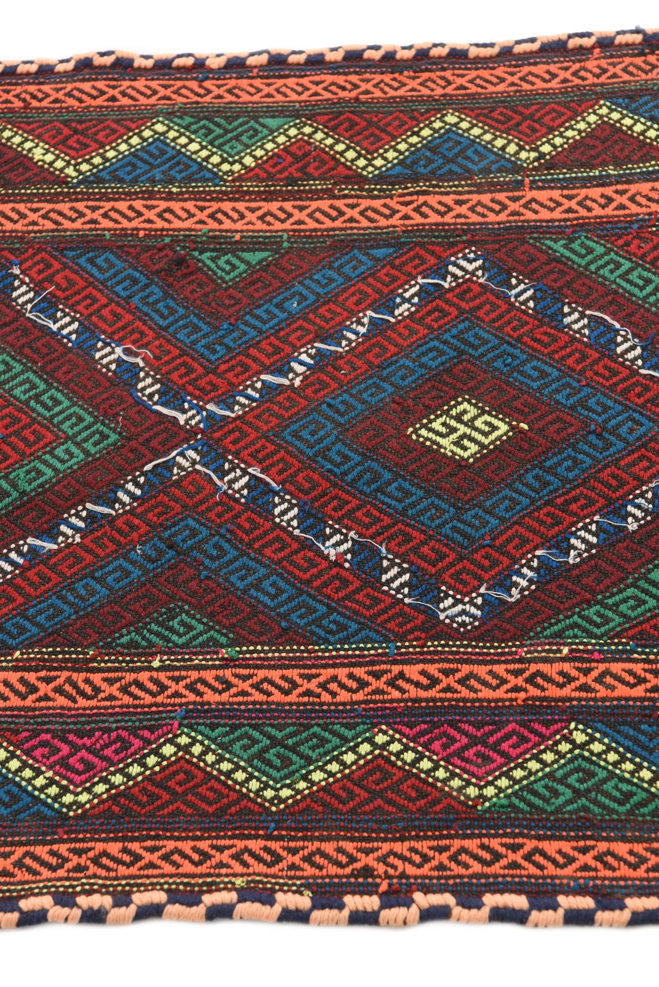2' 3 x 7' 6 Hand Knotted Kilim Fars Persian Wool Runner Rug