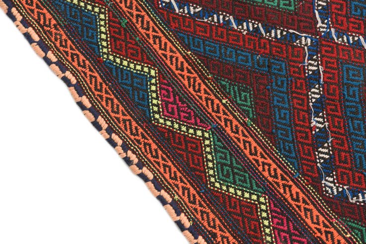 Detail image of 2' 3 x 7' 6 Hand Knotted Kilim Fars Persian Wool Runner Rug