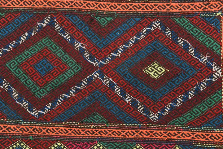 2' 3 x 7' 6 Hand Knotted Kilim Fars Persian Wool Runner Rug