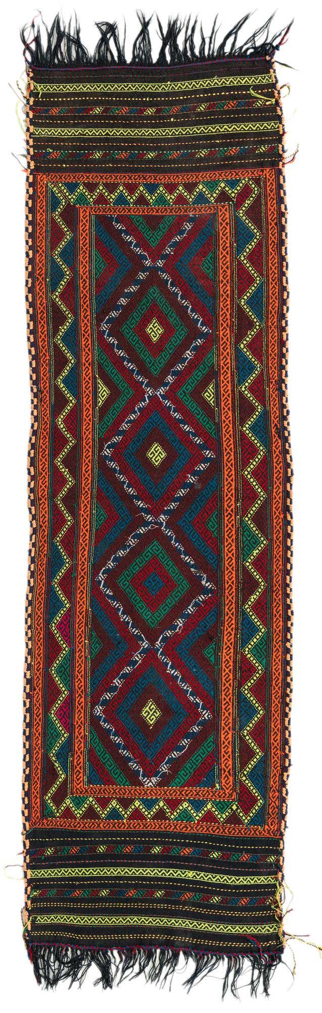 2' 3 x 7' 6 Hand Knotted Kilim Fars Persian Wool Runner Rug