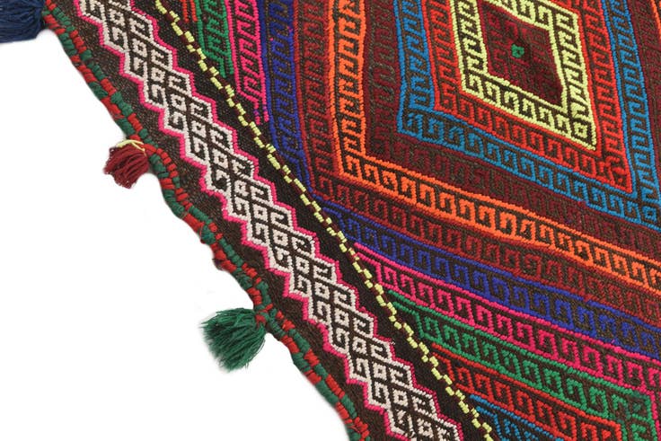 Detail image of 2' 5 x 9' 1 Hand Knotted Kilim Fars Persian Wool Runner Rug