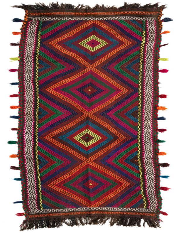 2' 5 x 9' 1 Hand Knotted Kilim Fars Persian Wool Runner Rug