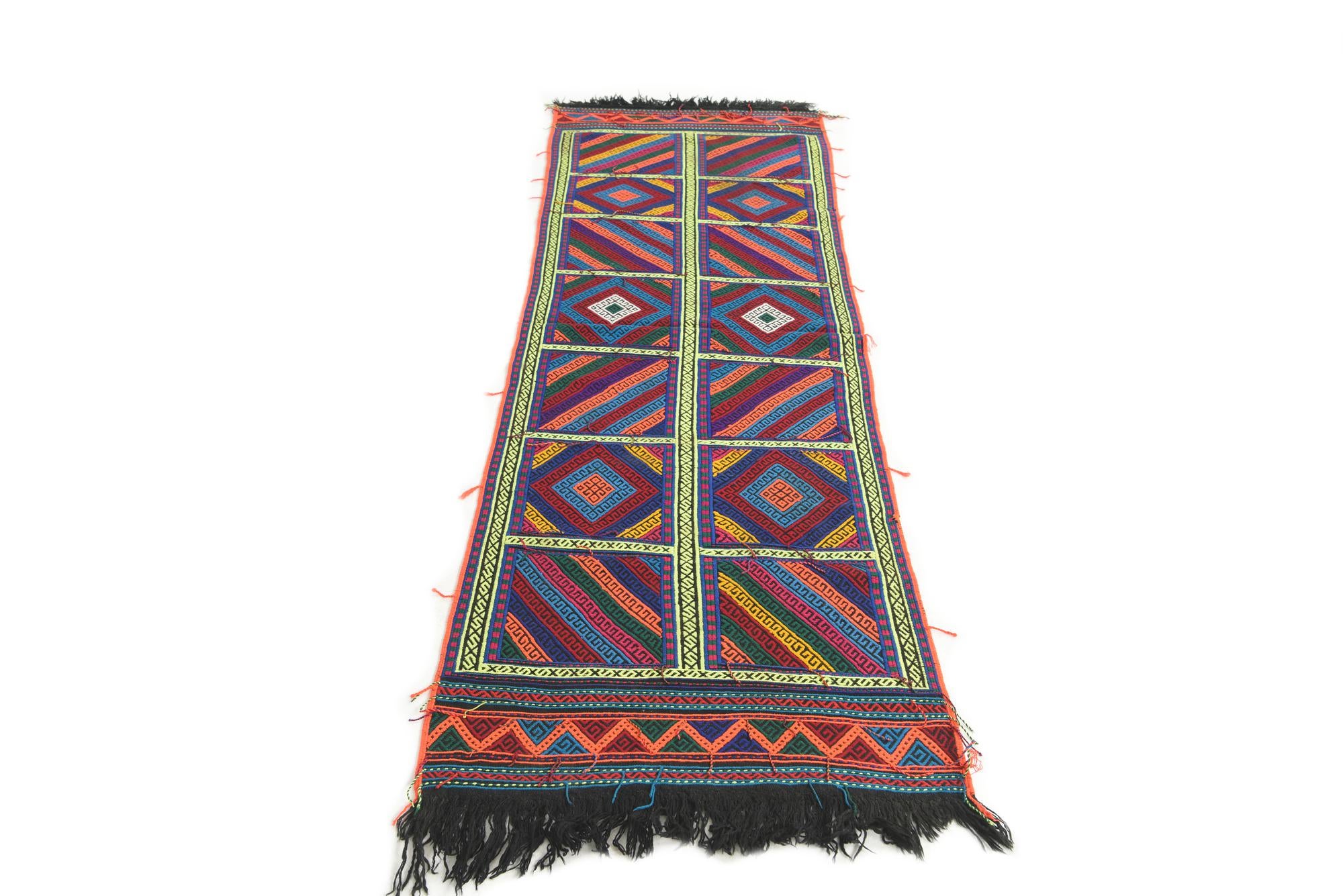 2' 2 x 7' Hand Knotted Kilim Fars Persian Wool Runner Rug