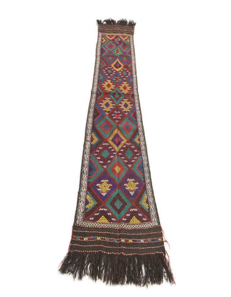 Detail image of 1' 10 x 7' 5  Hand Knotted Kilim Fars Persian Wool Runner Rug