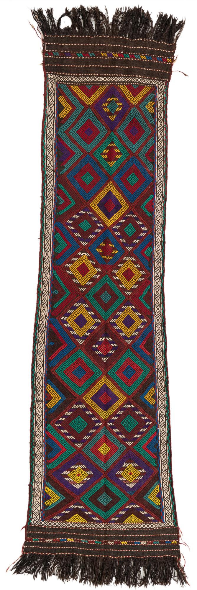 1' 10 x 7' 5 Hand Knotted Kilim Fars Persian Wool Runner Rug