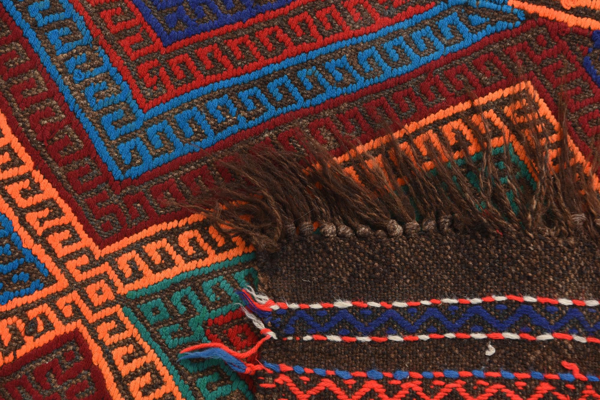 2' 1 x 8' 3 Hand Knotted Kilim Fars Persian Wool Runner Rug