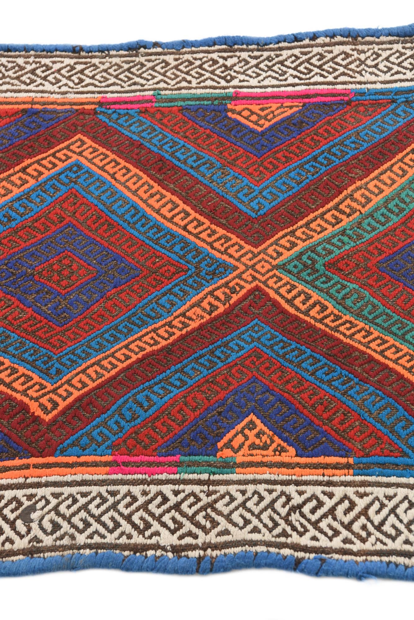 2' 1 x 8' 3 Hand Knotted Kilim Fars Persian Wool Runner Rug