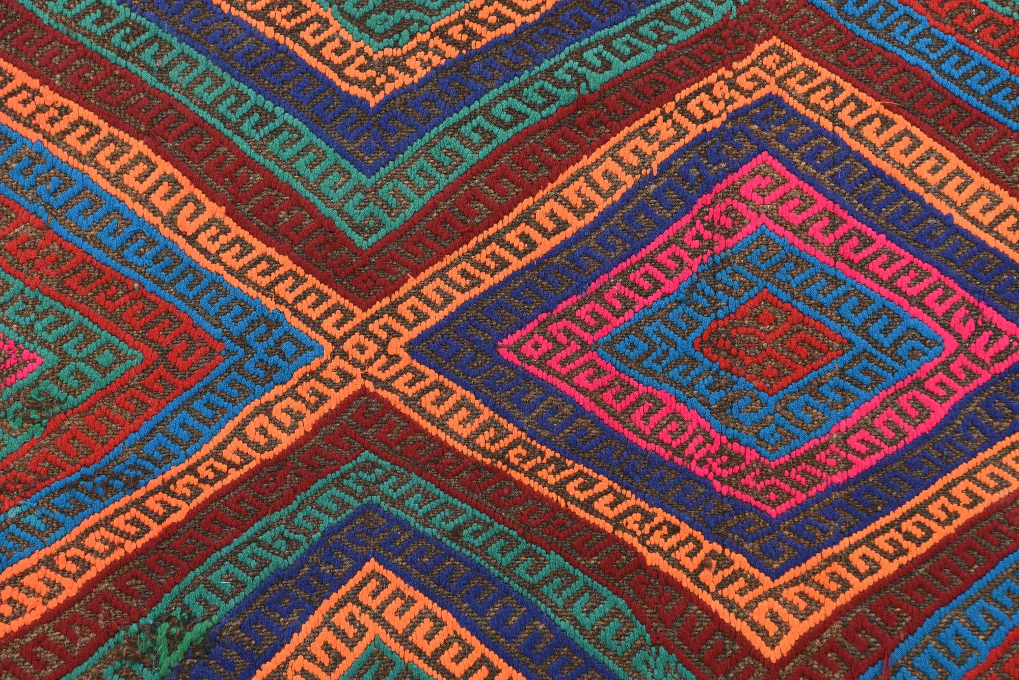 2' 1 x 8' 3 Hand Knotted Kilim Fars Persian Wool Runner Rug