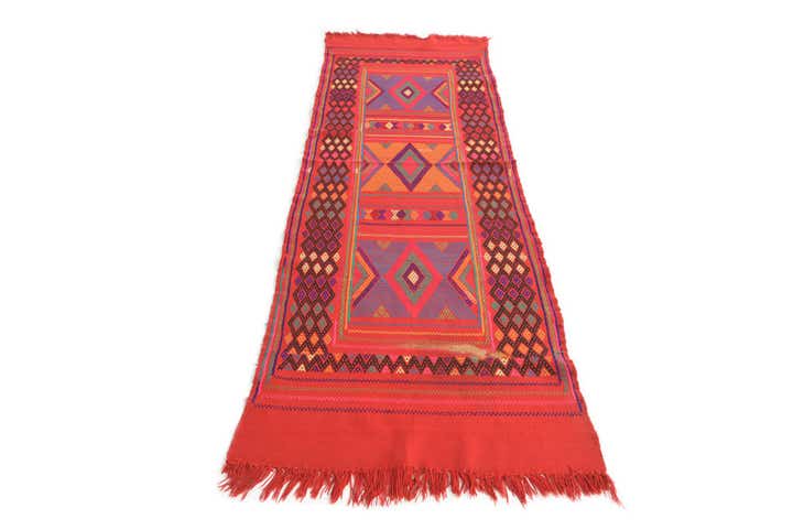 2' 6 x 8' Hand Knotted Kilim Fars Persian Wool Runner Rug