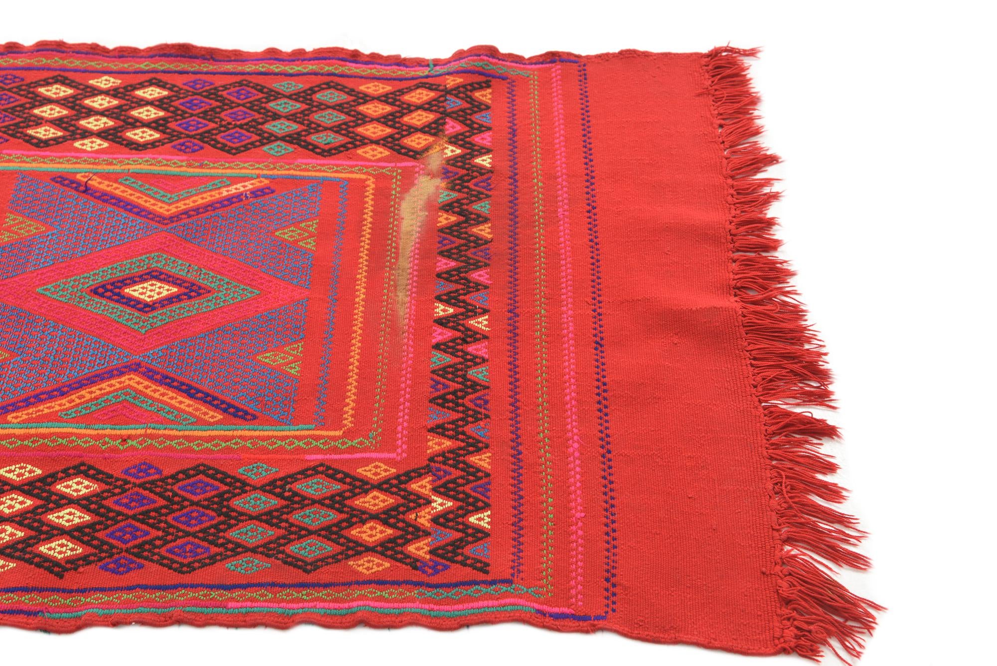 2' 6 x 8' Hand Knotted Kilim Fars Persian Wool Runner Rug