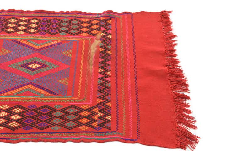 2' 6 x 8' Hand Knotted Kilim Fars Persian Wool Runner Rug