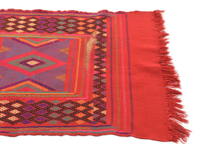 Detail image of 2' 6 x 8' Hand Knotted Kilim Fars Persian Wool Runner Rug