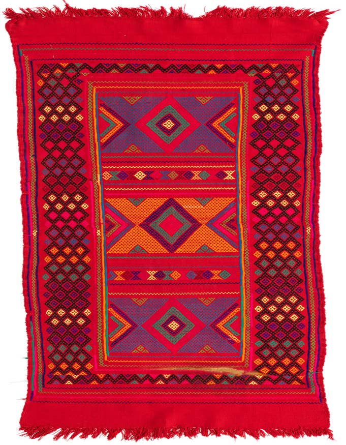 Detail image of 2' 6 x 8' Hand Knotted Kilim Fars Persian Wool Runner Rug