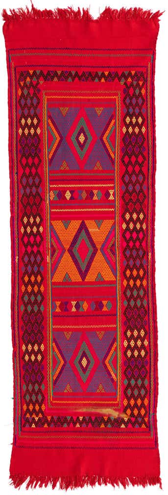 2' 6 x 8' Hand Knotted Kilim Fars Persian Wool Runner Rug