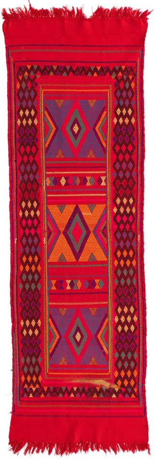 Detail image of 2' 6 x 8' Hand Knotted Kilim Fars Persian Wool Runner Rug