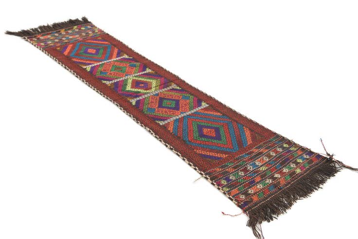 Detail image of 2' 8 x 7' 3 Hand Knotted Kilim Fars Persian Wool Runner Rug