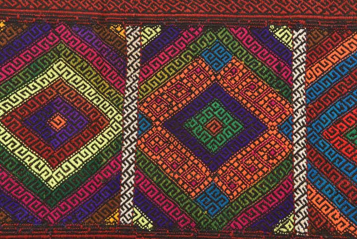 2' 8 x 7' 3 Hand Knotted Kilim Fars Persian Wool Runner Rug