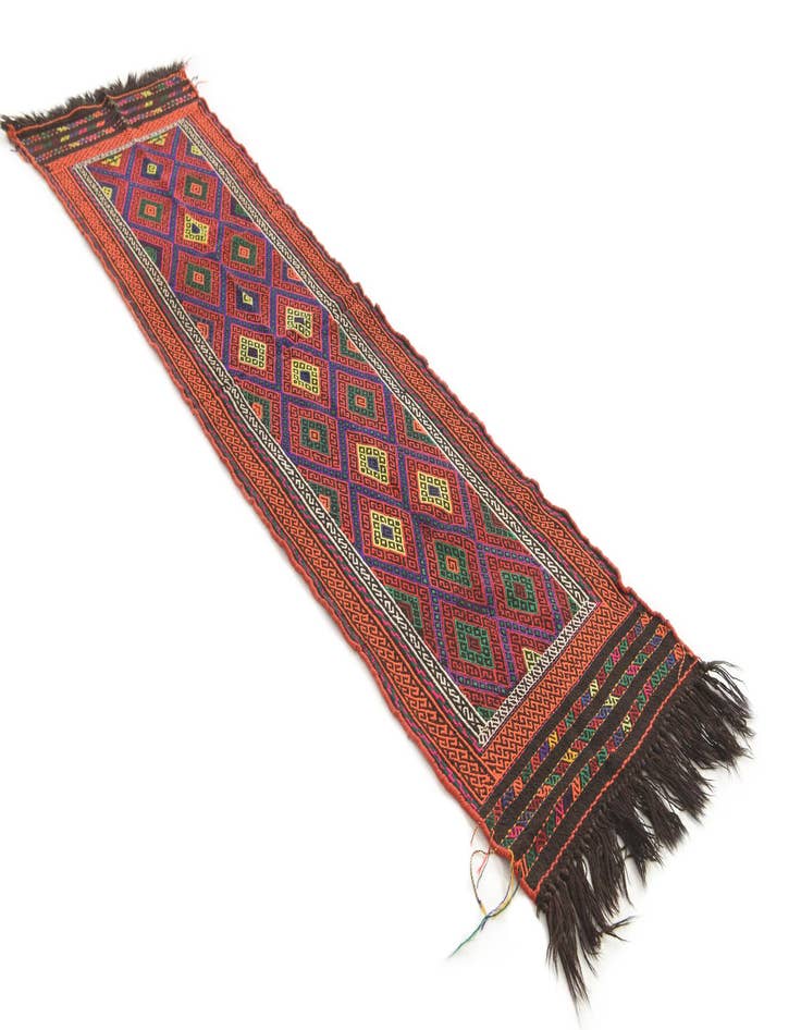 Detail image of 2' x 7' 9 Hand Knotted Kilim Fars Persian Wool Runner Rug