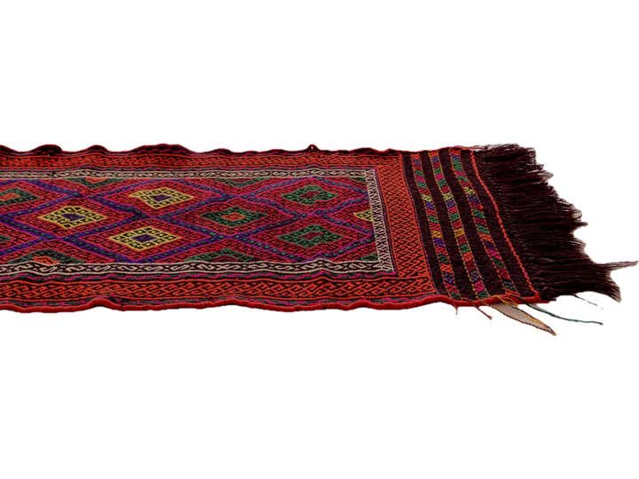 2' x 7' 9 Hand Knotted Kilim Fars Persian Wool Runner Rug