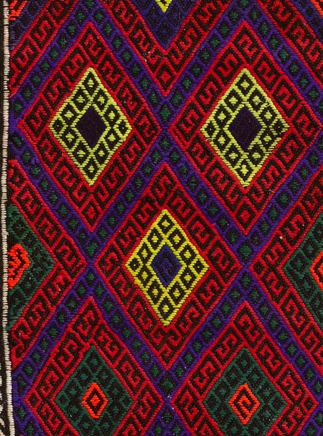 2' x 7' 9 Hand Knotted Kilim Fars Persian Wool Runner Rug
