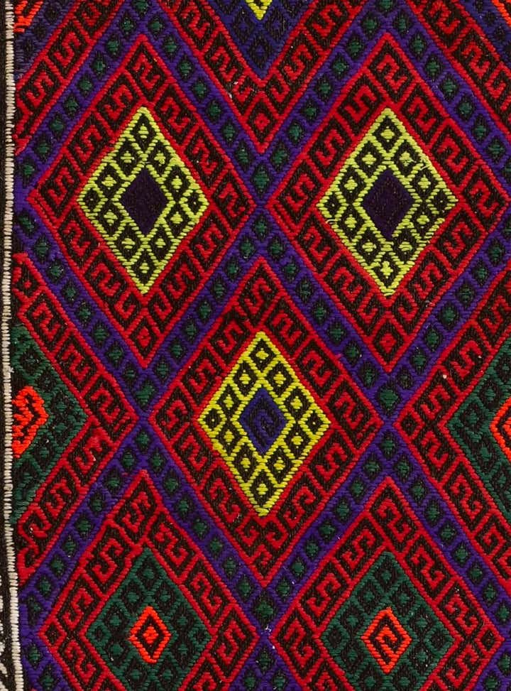2' x 7' 9 Hand Knotted Kilim Fars Persian Wool Runner Rug