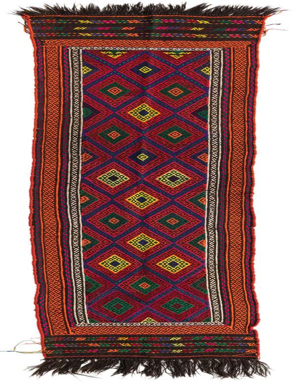 2' x 7' 9 Hand Knotted Kilim Fars Persian Wool Runner Rug