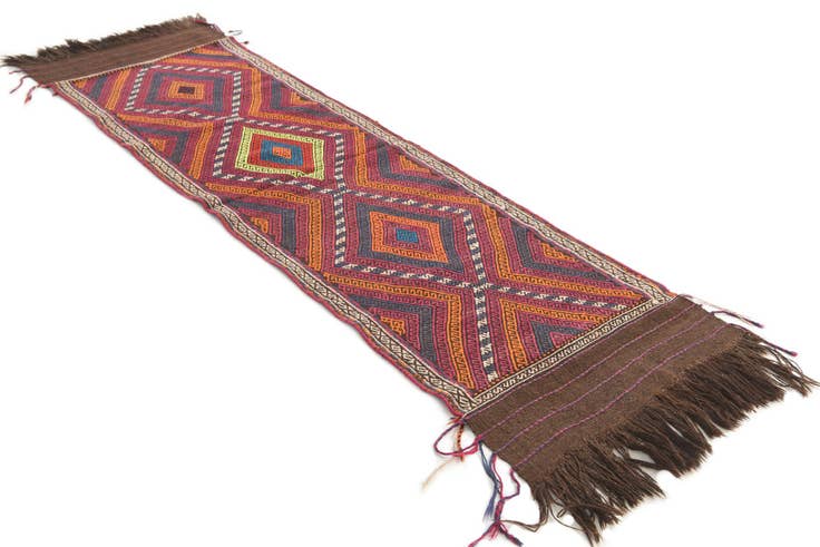 Detail image of 2' 3 x 7' 8 Hand Knotted Kilim Fars Persian Wool Runner Rug