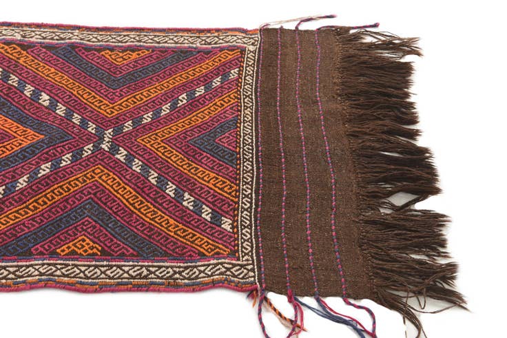 Detail image of 2' 3 x 7' 8 Hand Knotted Kilim Fars Persian Wool Runner Rug