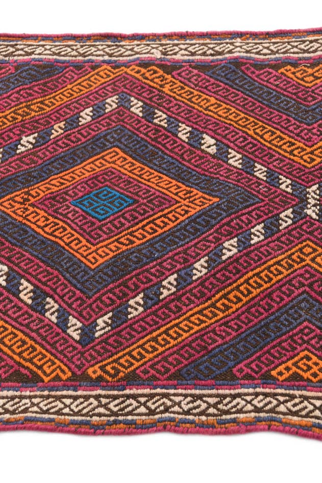 Detail image of 2' 3 x 7' 8 Hand Knotted Kilim Fars Persian Wool Runner Rug
