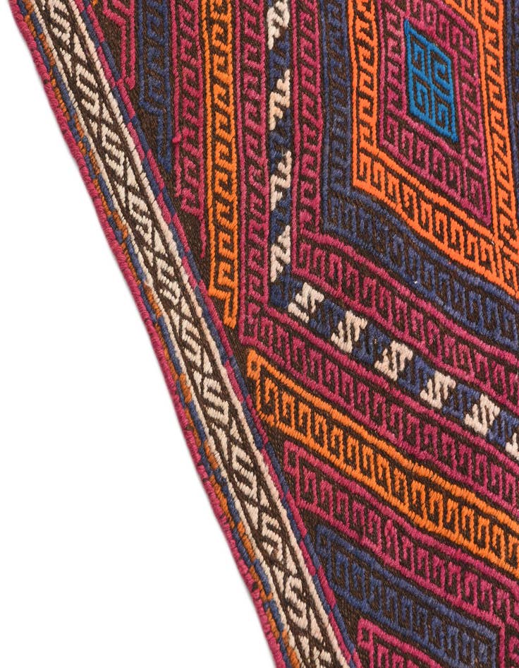 Detail image of 2' 3 x 7' 8  Hand Knotted Kilim Fars Persian Wool Runner Rug