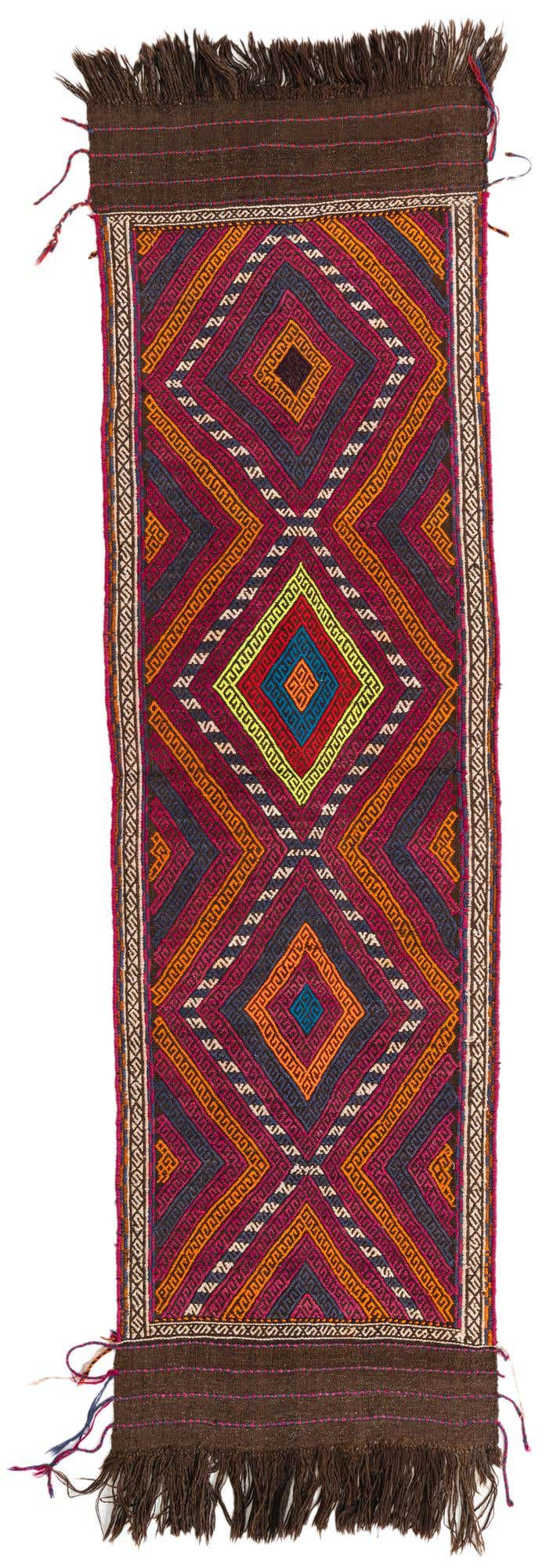 2' 3 x 7' 8 Hand Knotted Kilim Fars Persian Wool Runner Rug