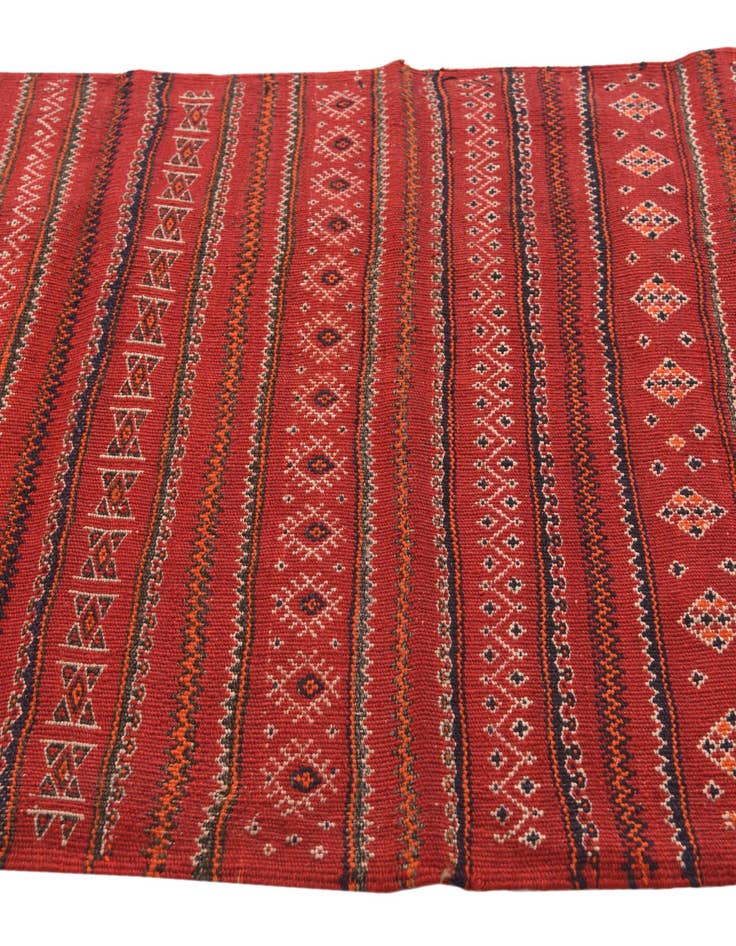 Detail image of 3' 3 x 7' 4  Hand Woven Kilim Fars Wool Runner Rug