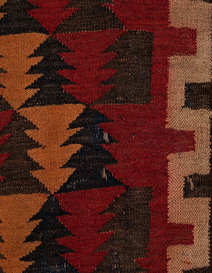 Detail image of 4' x 10' 3  Hand Woven Kilim Fars Wool Runner Rug