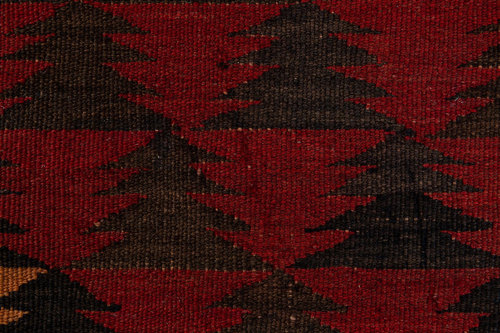 4' x 10' 3 Hand Woven Kilim Fars Wool Runner Rug
