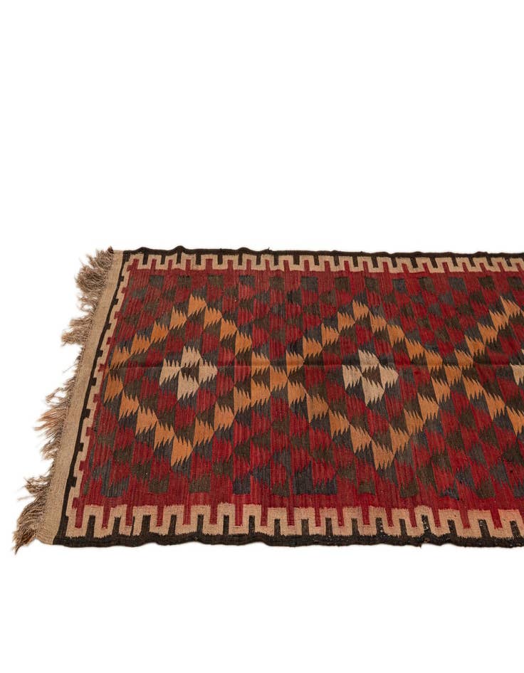 Detail image of 4' x 10' 3  Hand Woven Kilim Fars Wool Runner Rug
