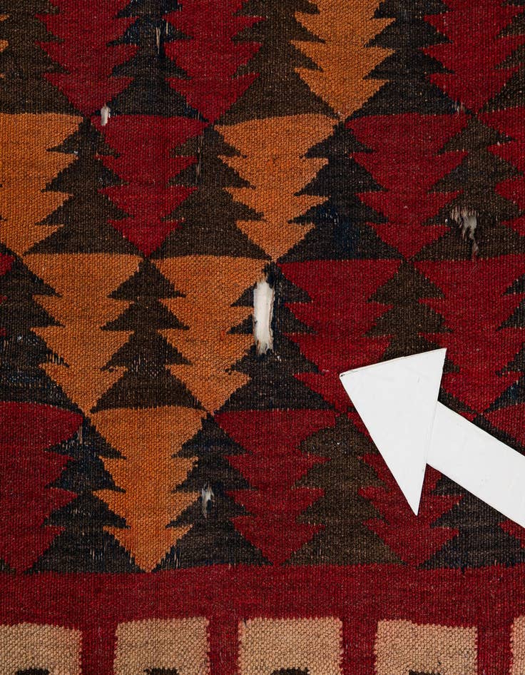 Detail image of 4' x 10' 3  Hand Woven Kilim Fars Wool Runner Rug
