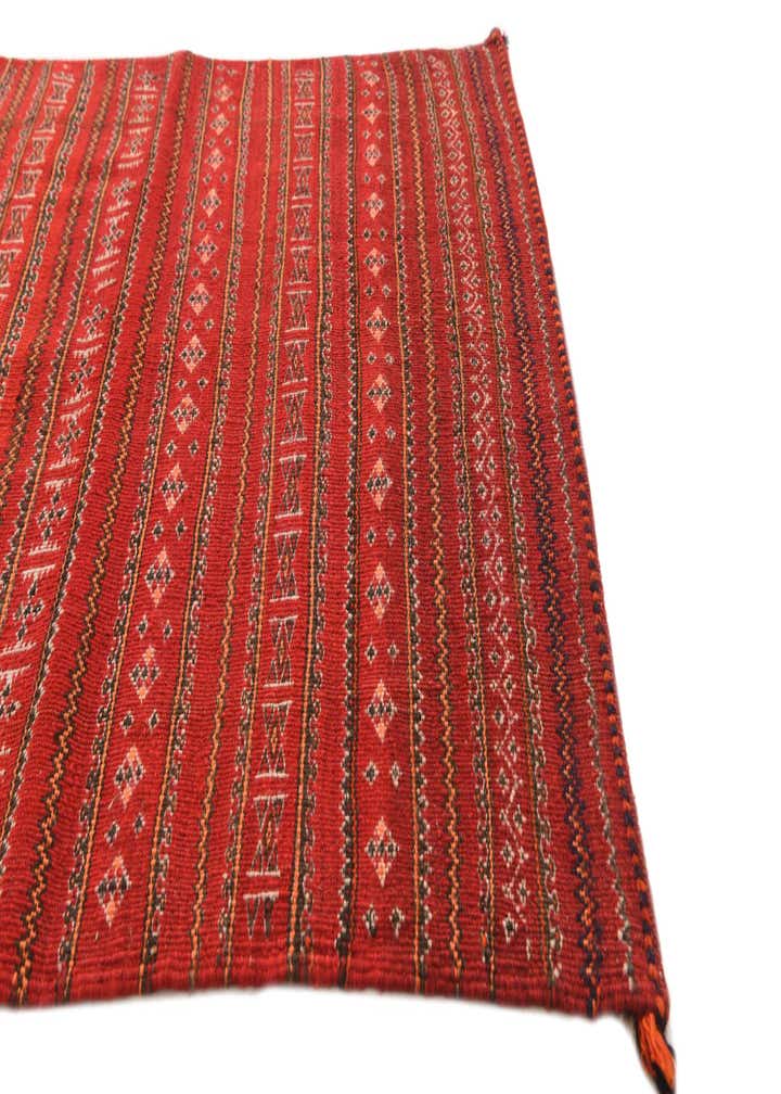 3' 3 x 8' 5 Hand Woven Kilim Fars Wool Runner Rug