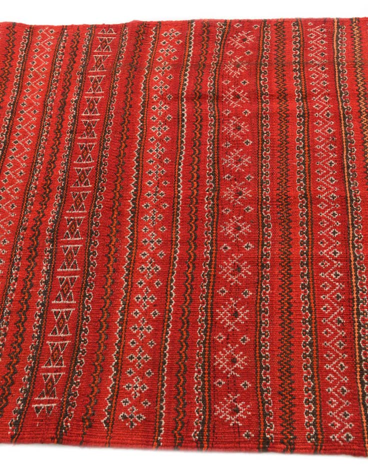 Detail image of 3' 3 x 8' 5  Hand Woven Kilim Fars Wool Runner Rug