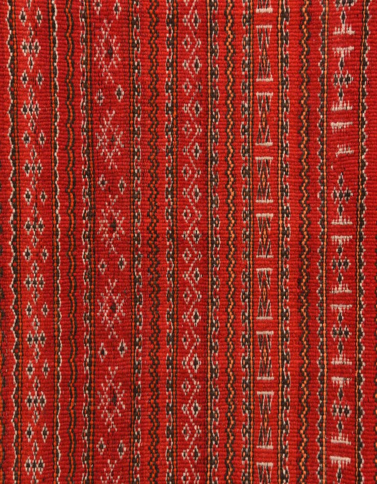 Detail image of 3' 3 x 8' 5 Hand Woven Kilim Fars Wool Runner Rug
