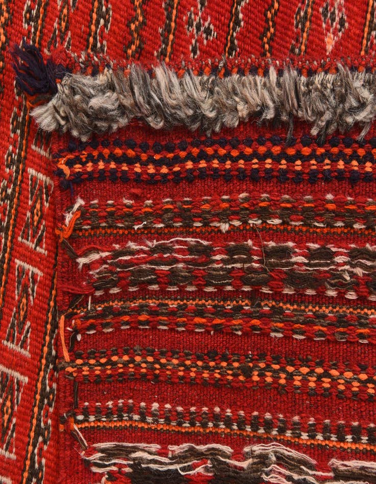 Detail image of 3' 3 x 8' 5  Hand Woven Kilim Fars Wool Runner Rug