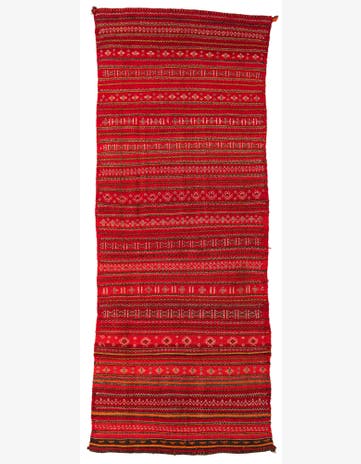 3' 3 x 8' 5 Hand Woven Kilim Fars Wool Runner Rug