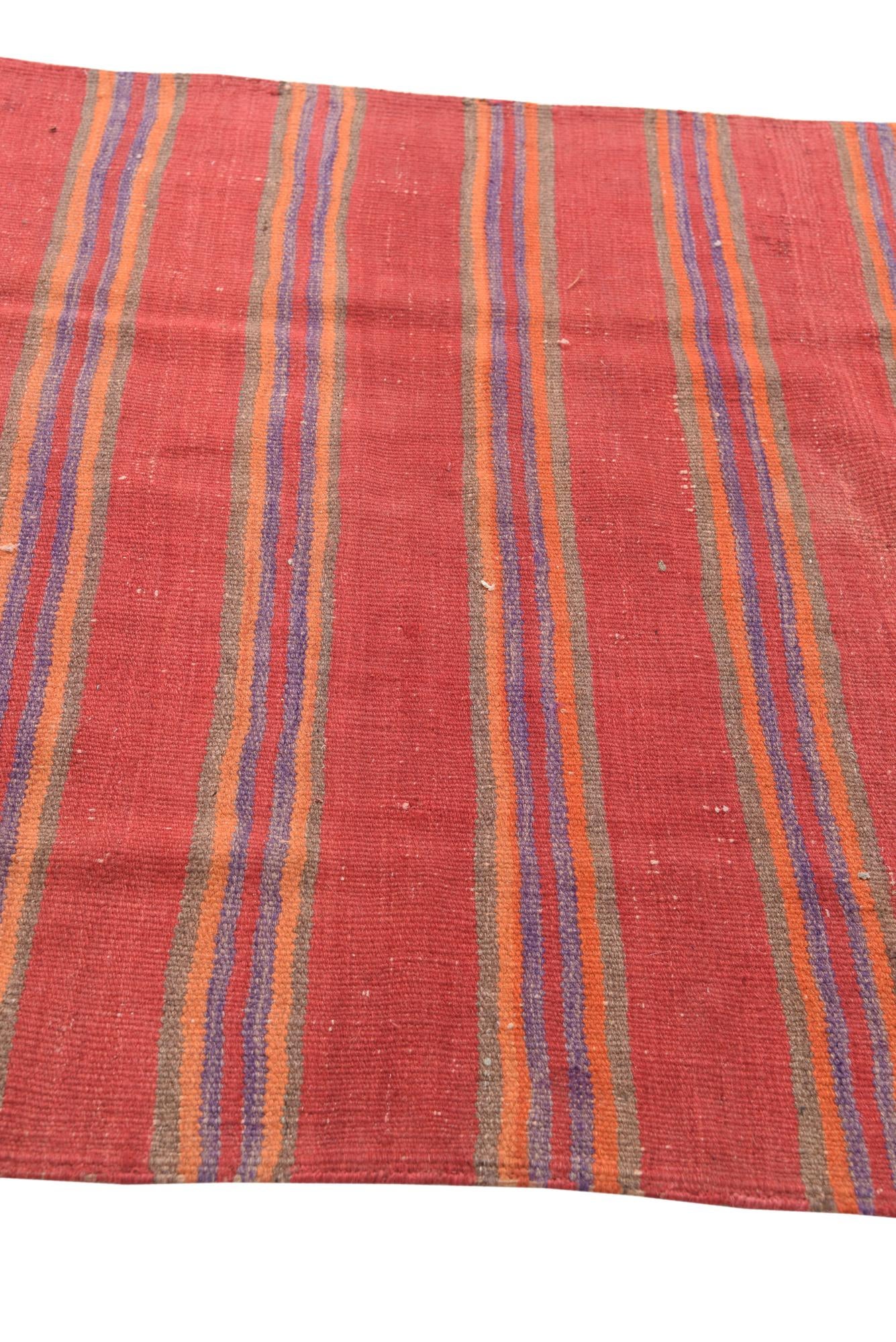 3' 10 x 10' 8 Hand Woven Kilim Fars Wool Runner Rug