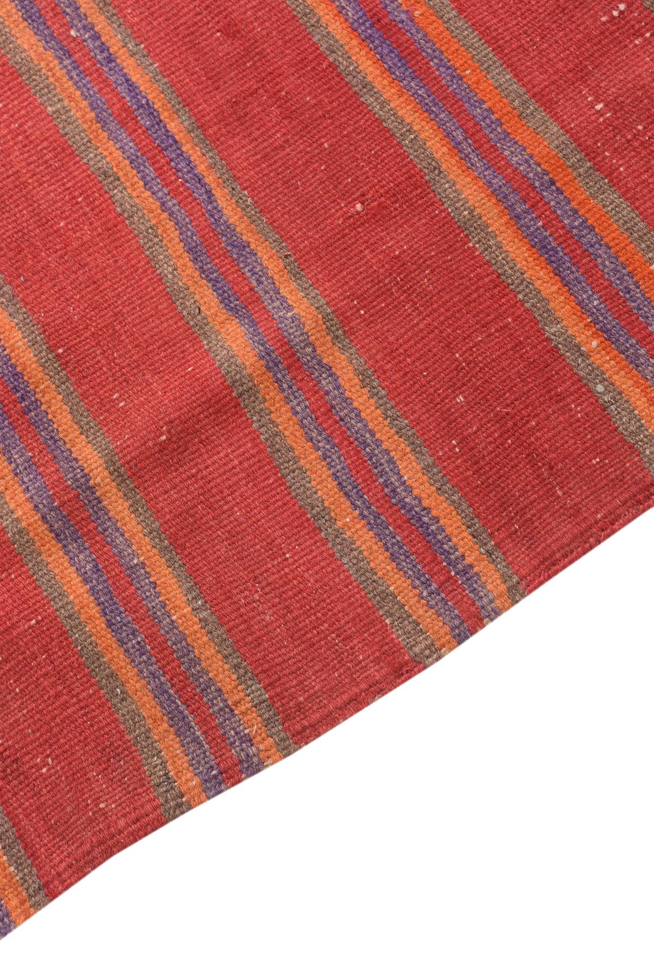 3' 10 x 10' 8 Hand Woven Kilim Fars Wool Runner Rug