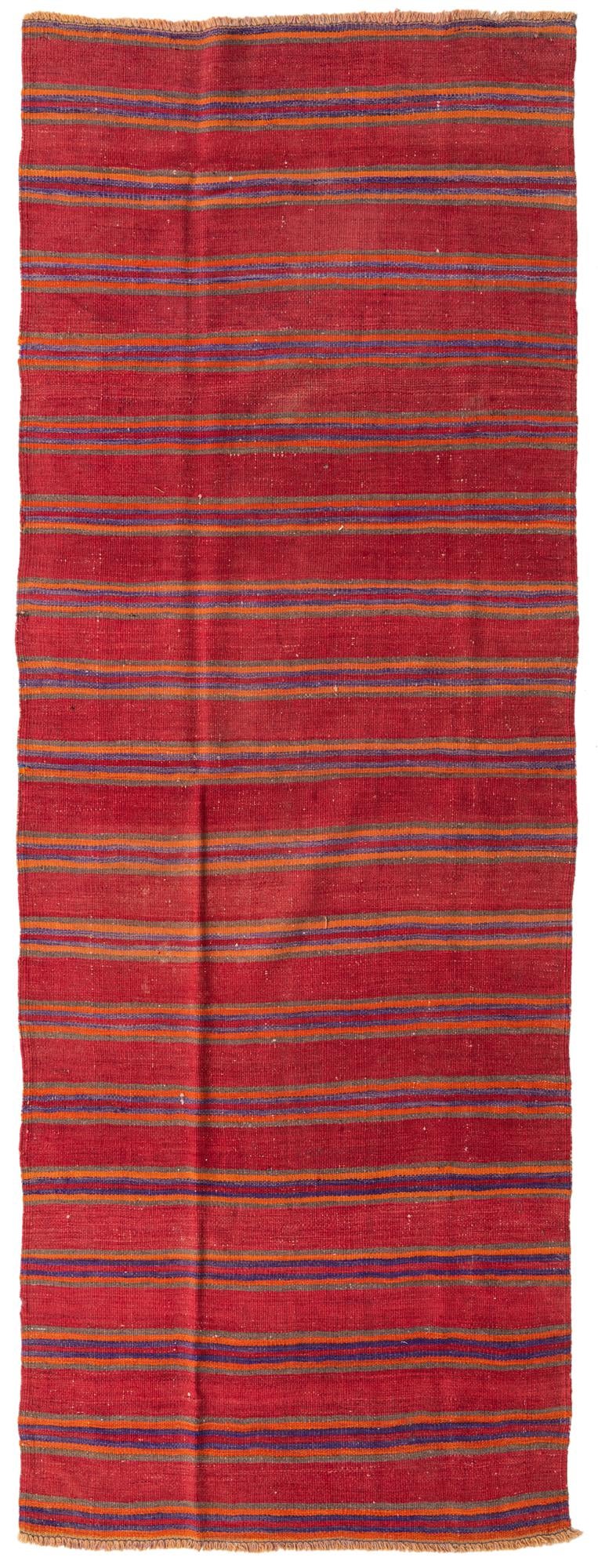 3' 10 x 10' 8 Hand Woven Kilim Fars Wool Runner Rug