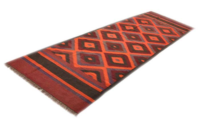 3' 10 x 12' Hand Woven Kilim Fars Wool Runner Rug