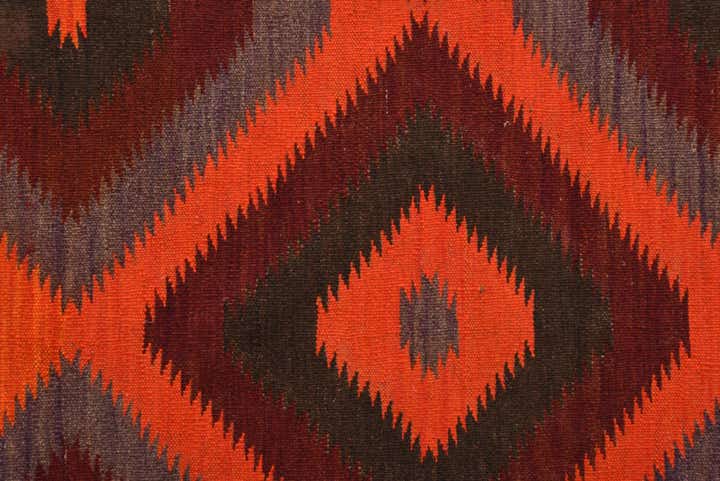 3' 10 x 12' Hand Woven Kilim Fars Wool Runner Rug