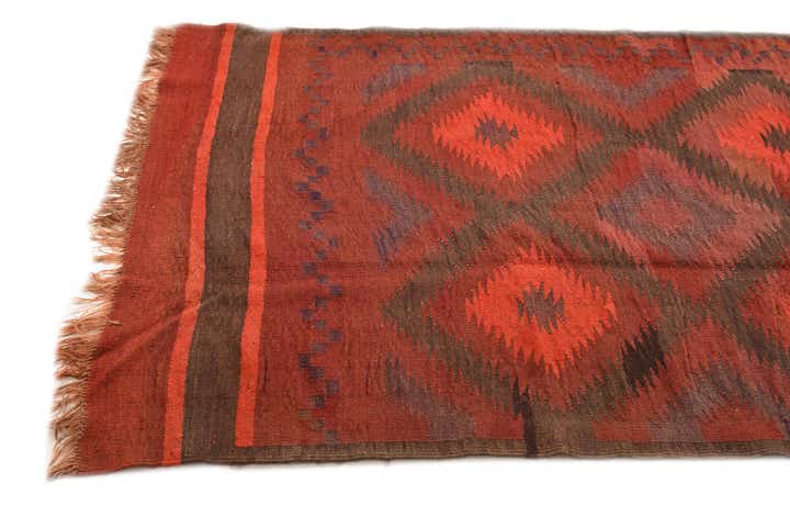 4' x 13' 1 Hand Woven Kilim Fars Wool Runner Rug