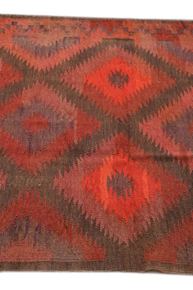 4' x 13' 1 Hand Woven Kilim Fars Wool Runner Rug