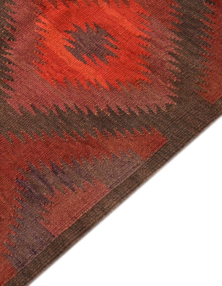 Detail image of 4' x 13' 1  Hand Woven Kilim Fars Wool Runner Rug