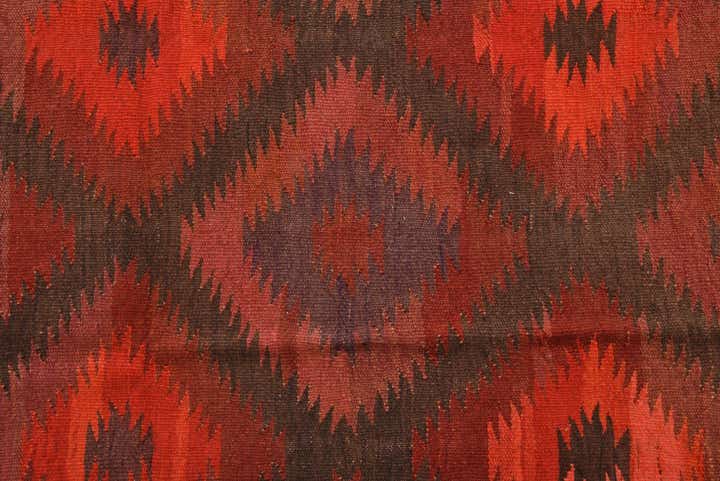 4' x 13' 1 Hand Woven Kilim Fars Wool Runner Rug